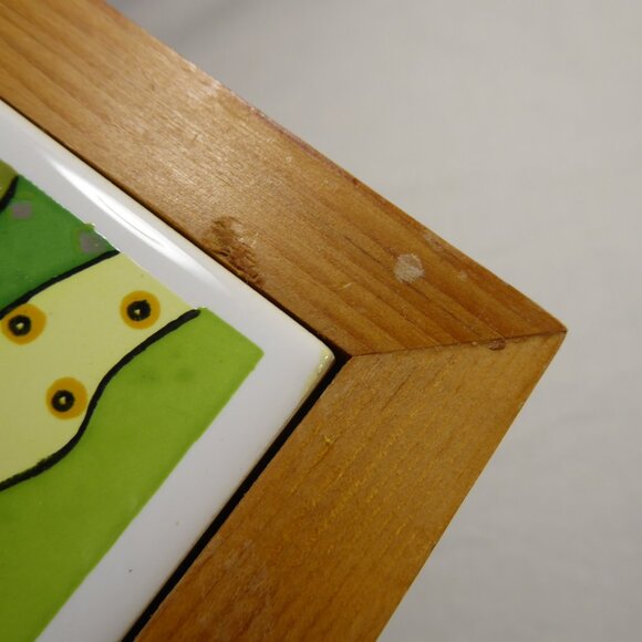 3 Vintage Gailstyn Sutton Whimsical Kitchen 6" Tile Trivets Cow Dog Chicken - Picture 7 of 13